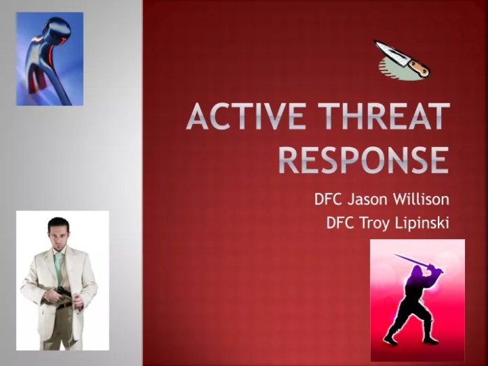 Overt indicators active threat response