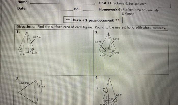 Volume homework bell surface unit area date prisms cylinders transtutors