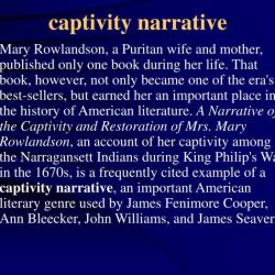 Rowlandson captivity narrative